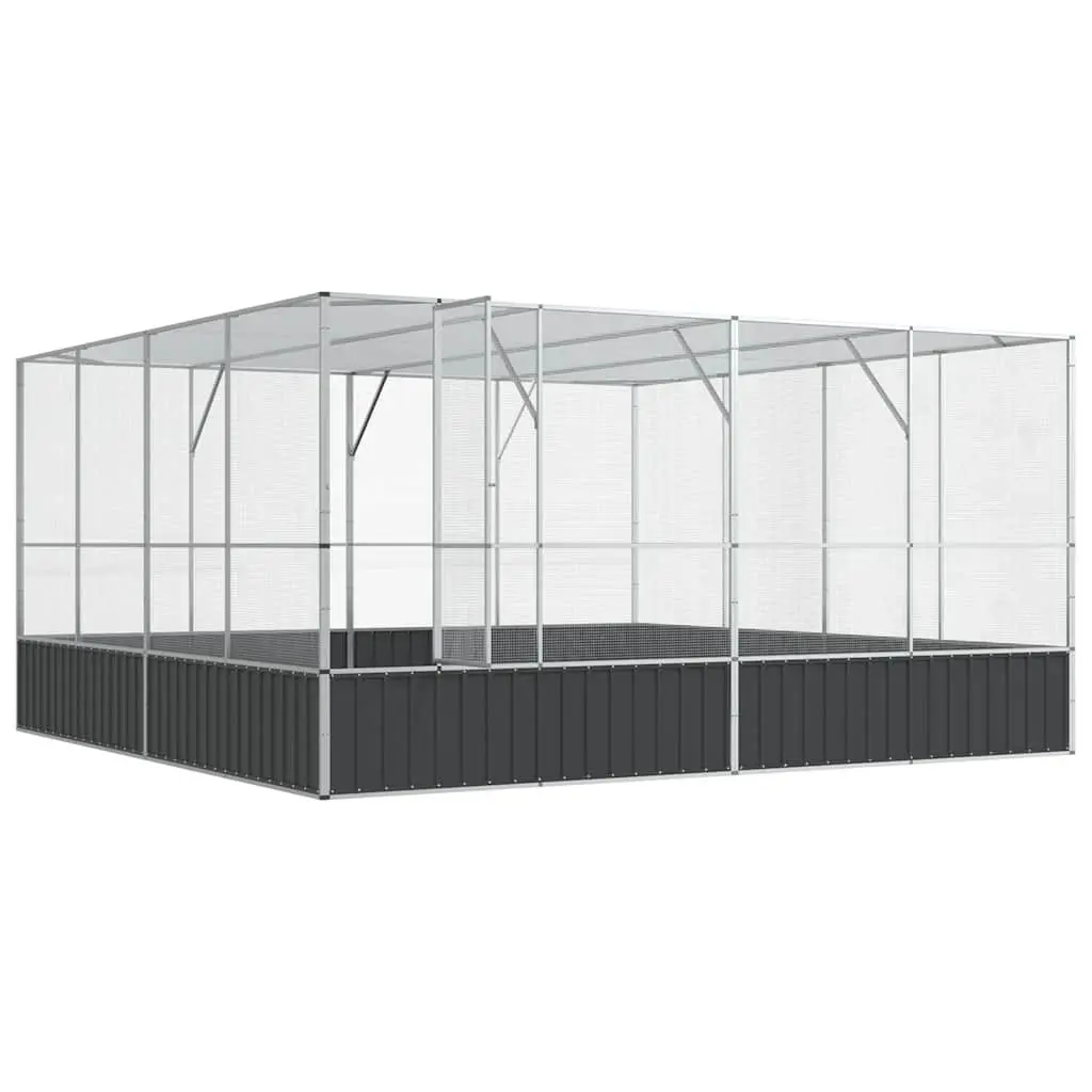 Large Aviary Steel Cage Galvanised Mesh 418x414x212cm