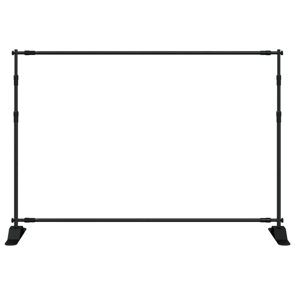 Adjustable Photography Backdrop Stand Black Steel 175 to 305cm Width for Studio Display