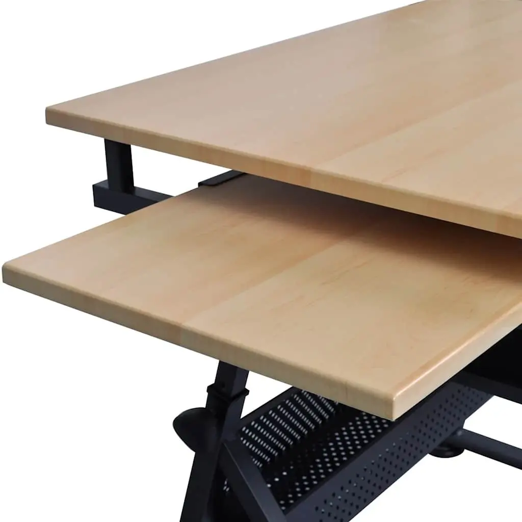 Art Drafting Table Tiltable Tabletop Adjustable Height Drawing Workspace with