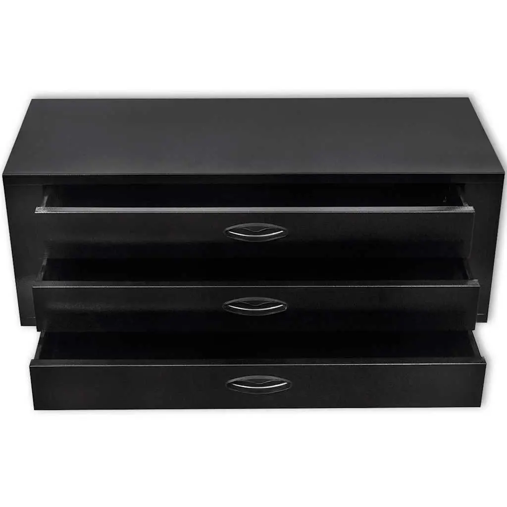 Metal Tool Chest 3 Drawer Storage Box Metal Black