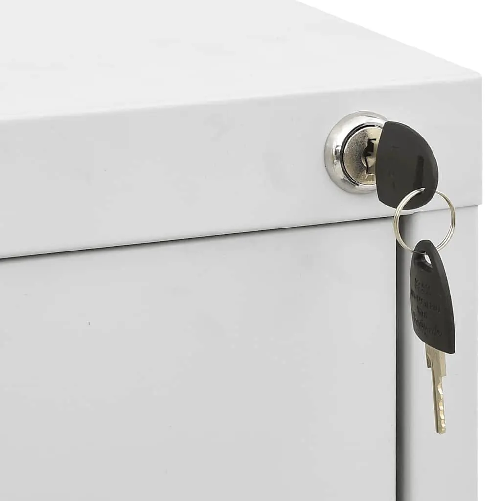 Steel Filing Cabinet 3 Drawer Organiser Grey Office Home Storage