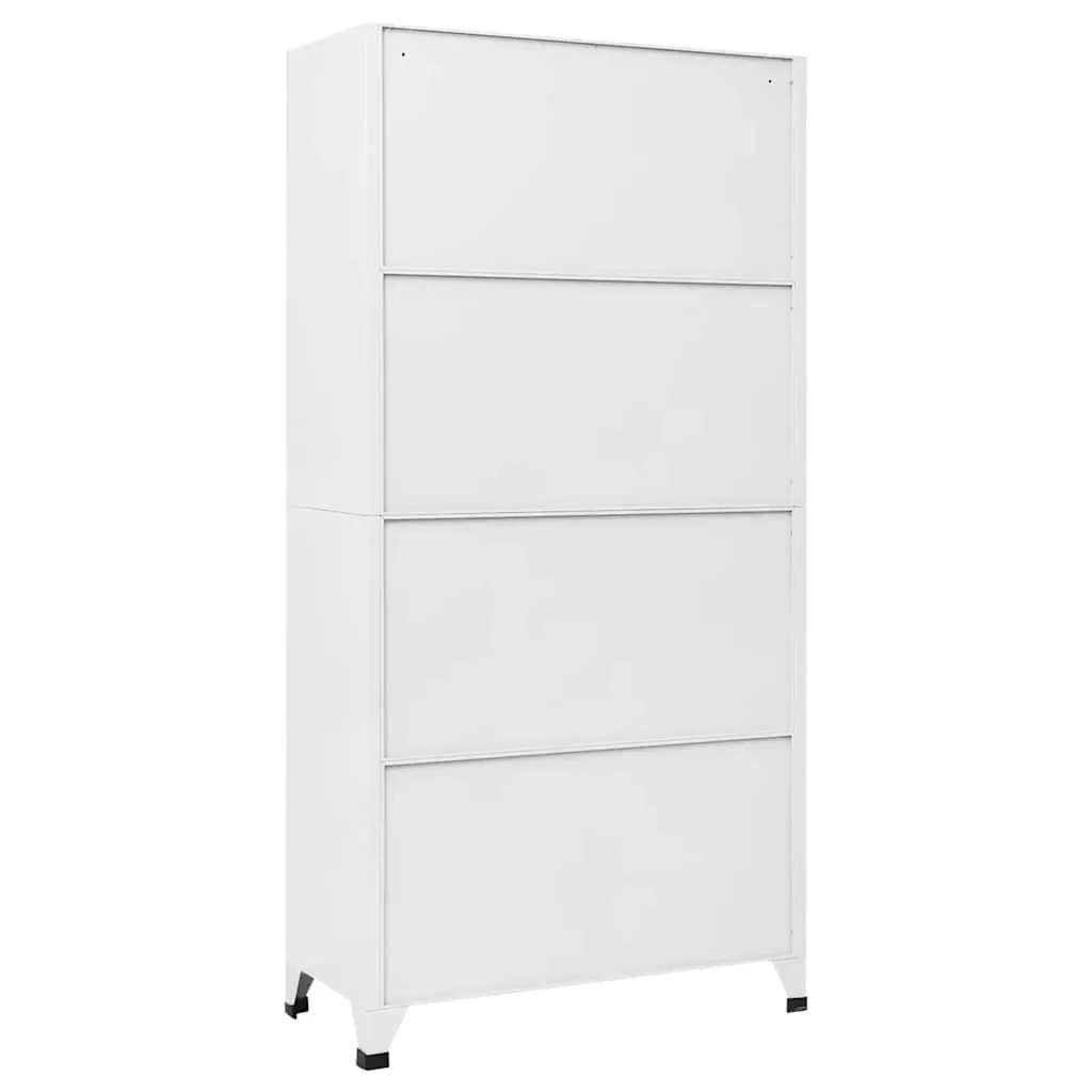 Locker Cabinet 9 Compartments Storage Steel Industrial Grey 90x45x180cm