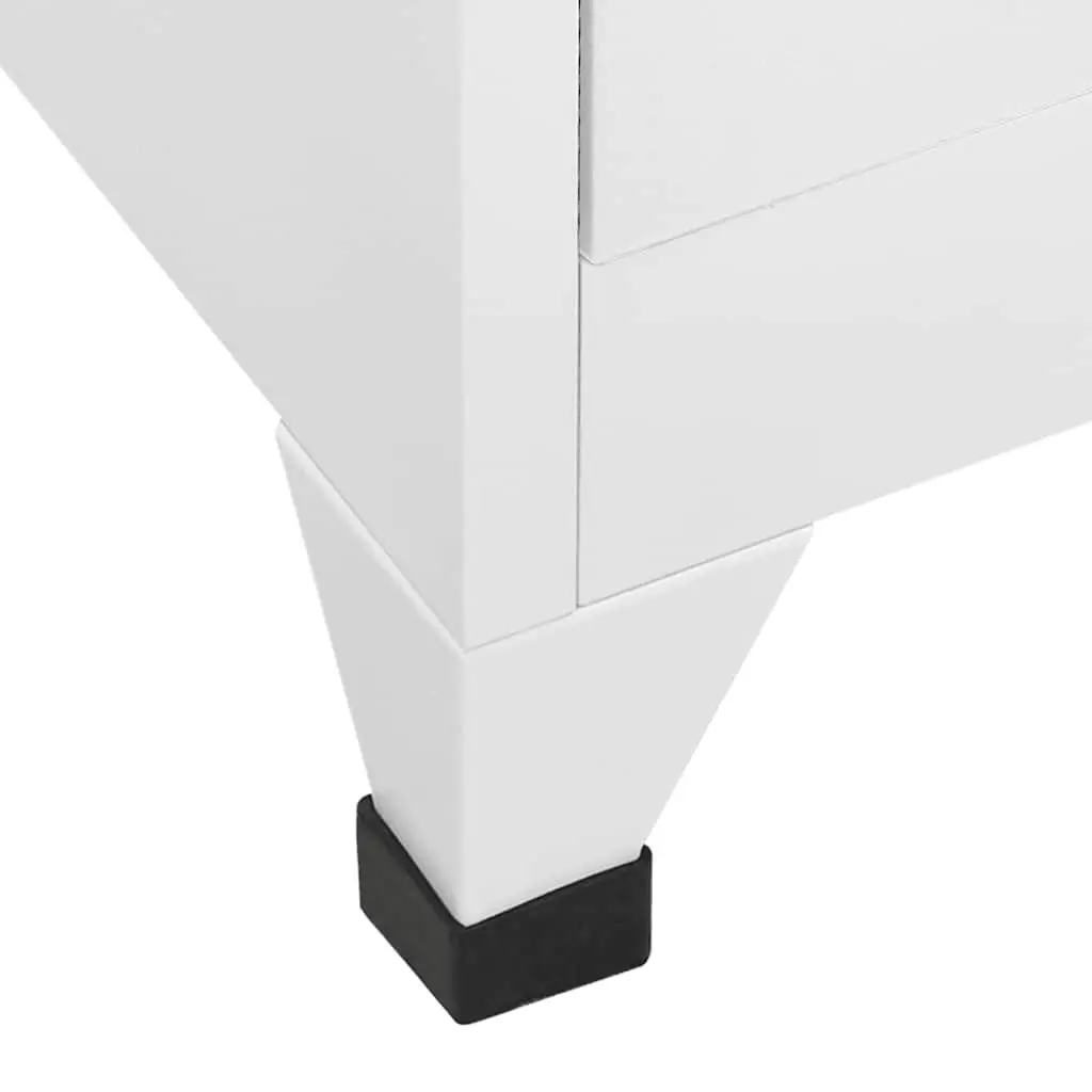 Locker Cabinet 9 Compartments Storage Steel Industrial Grey 90x45x180cm