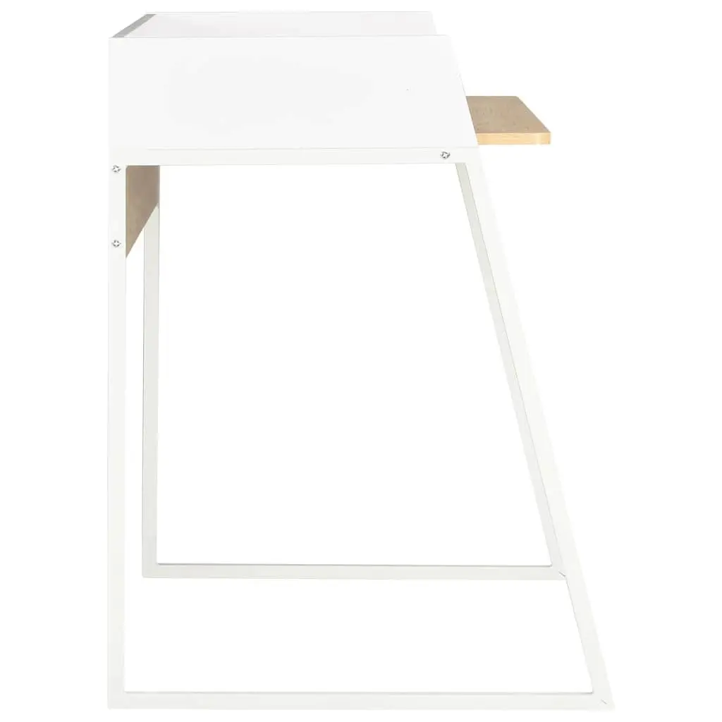 Office Desk Engineered Wood Compact White Oak Study Workstation