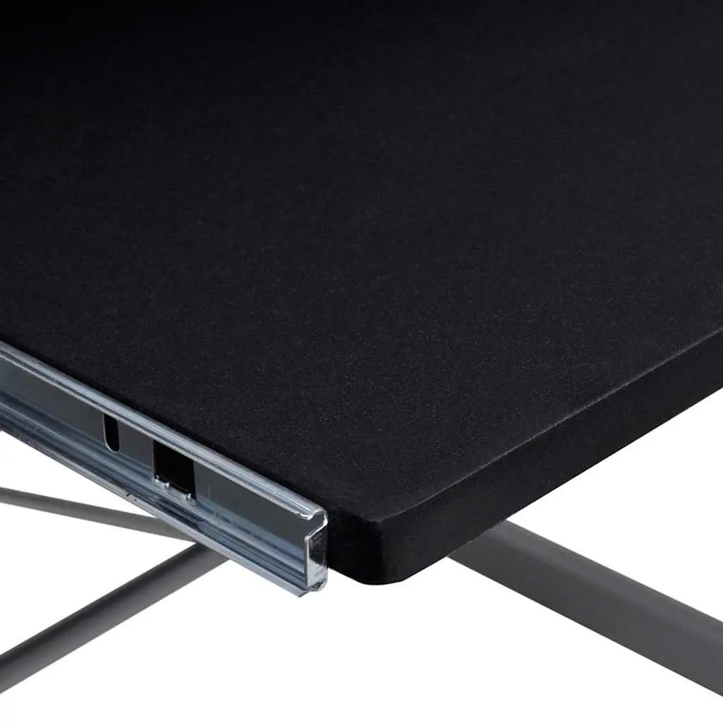 L-Shaped Corner Computer Desk Engineered Wood Black