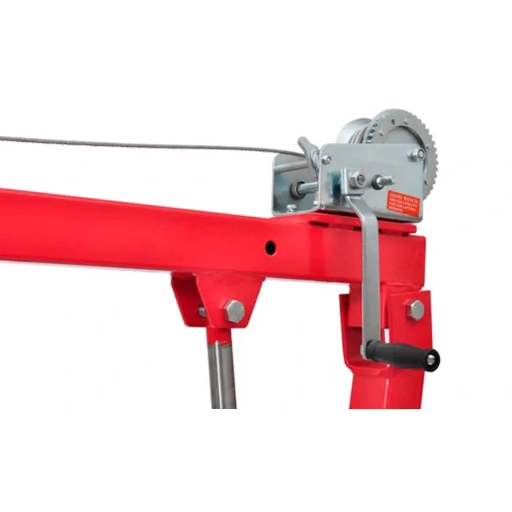 Manual Winch Pickup Crane Truck Bed 360 Degree Swivel Head Load Lift with Chain and Hooks