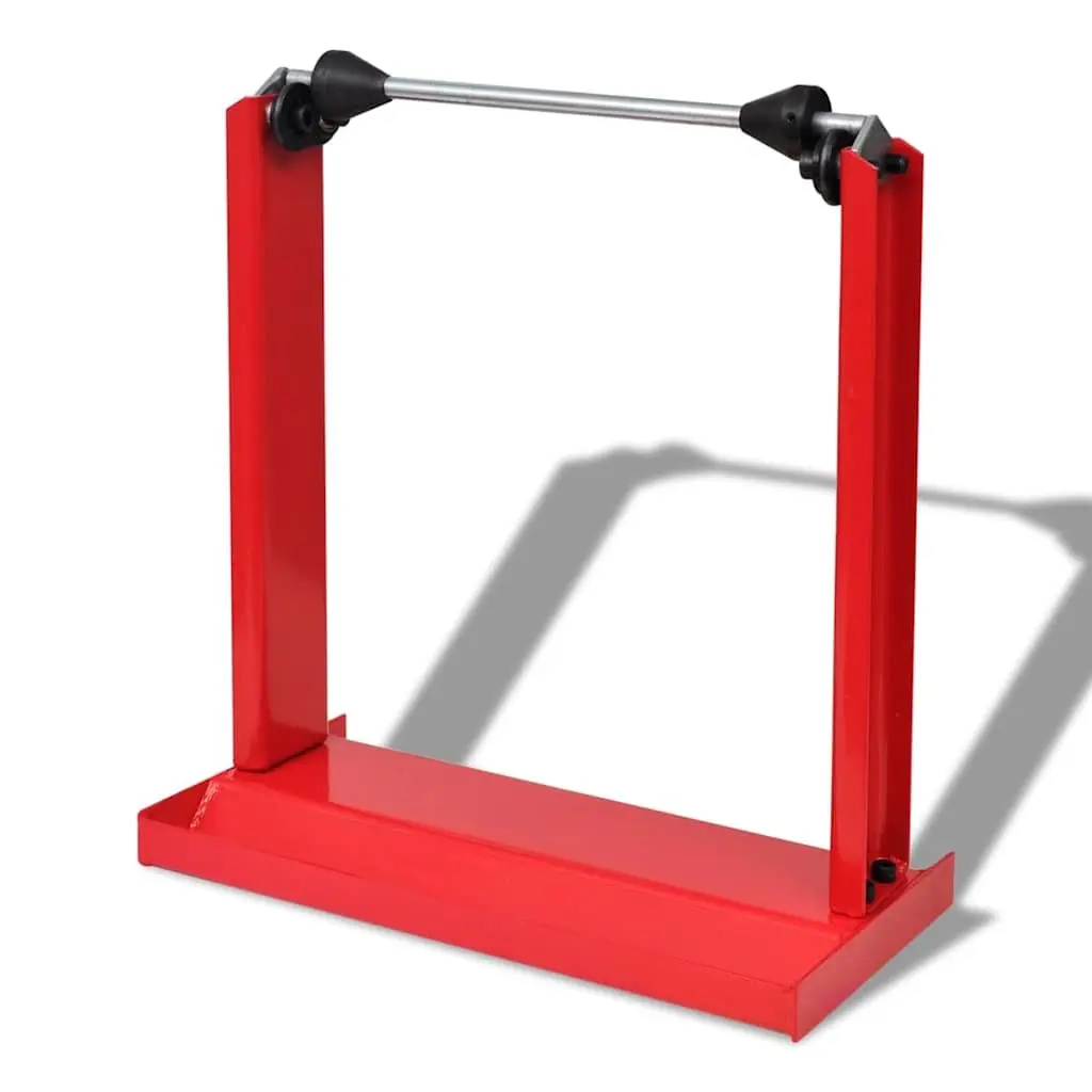 Motorcycle Balancer Stand Gravity Based Tool Red Steel Adjustable Cones