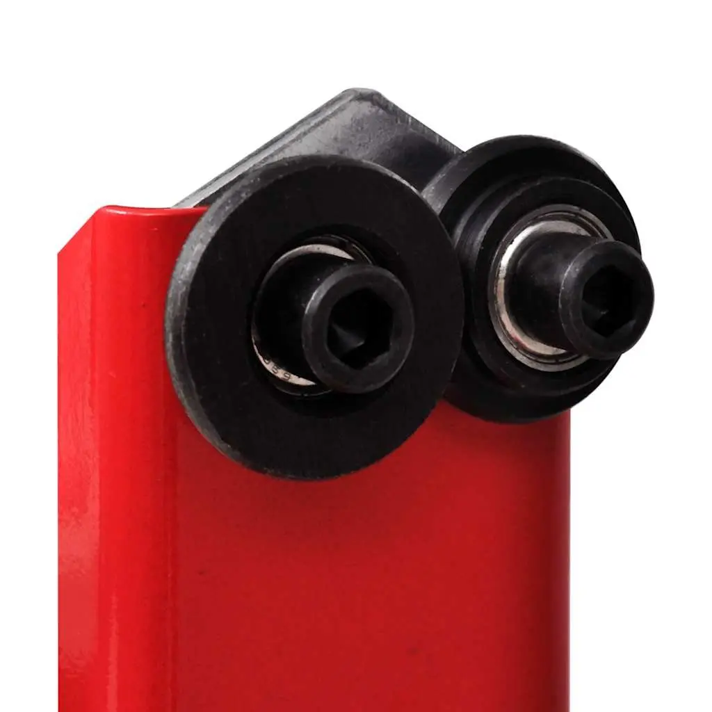 Motorcycle Balancer Stand Gravity Based Tool Red Steel Adjustable Cones