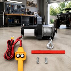 12V Electric Winch 907kg Wire Rope Remote Control Vehicle Recovery Hoist