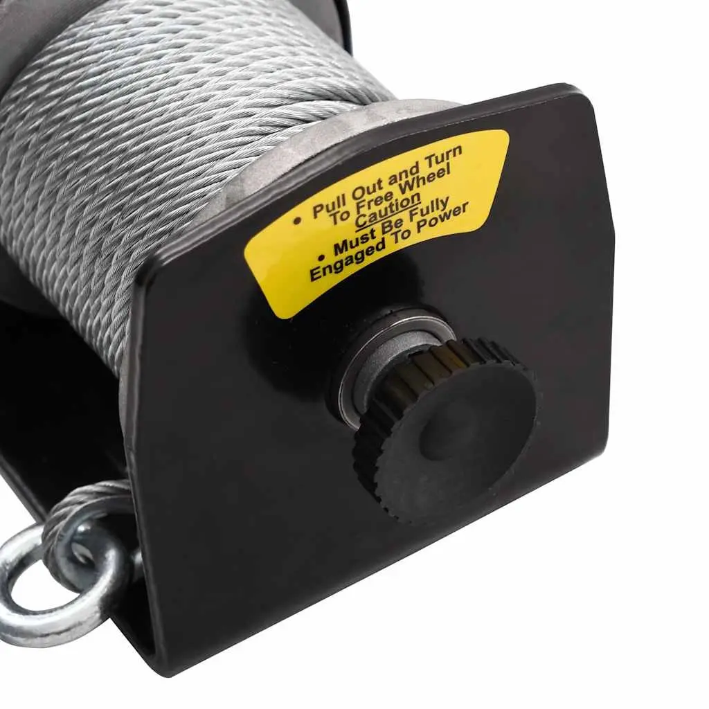 Electric Winch 12V Wire Rope 907kg Remote Control Vehicle Recovery