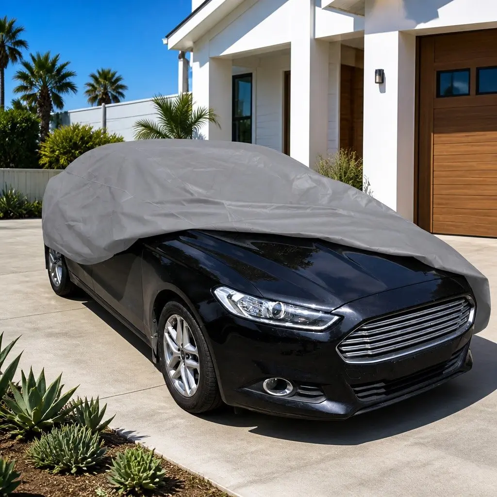 Car Cover Nonwoven Fabric M Grey Automotive Storage Protection Sedan