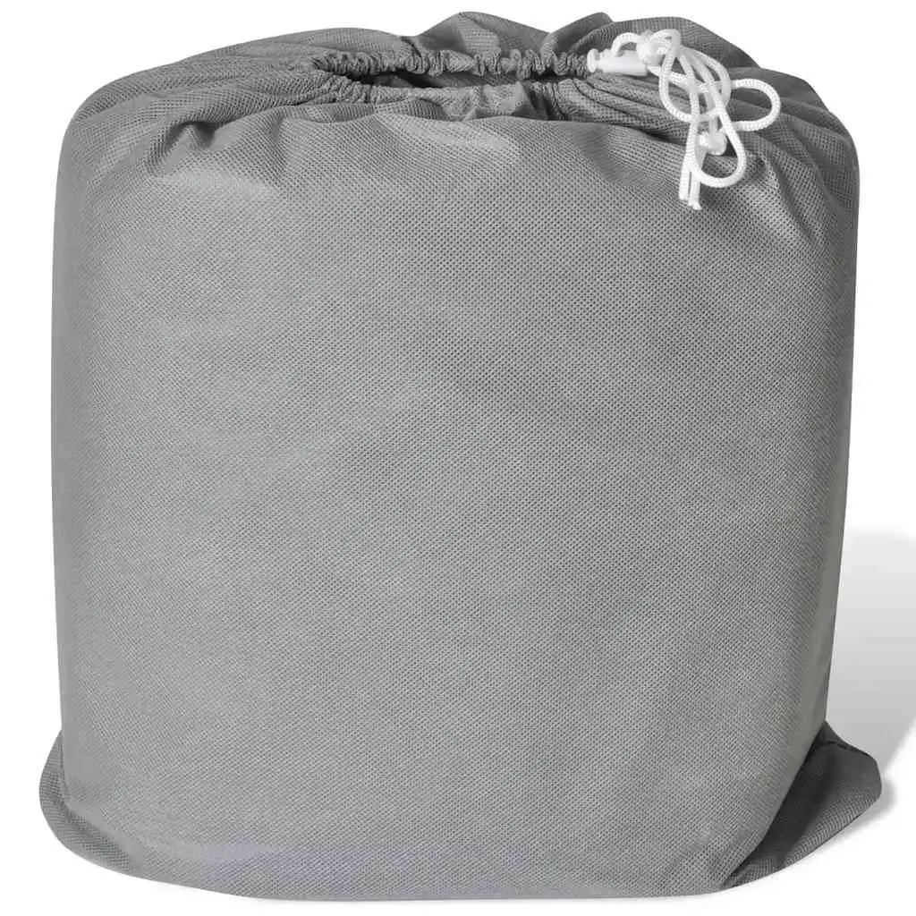 Car Cover Nonwoven Fabric XL Size Grey Protective Dust Shield for Sedan