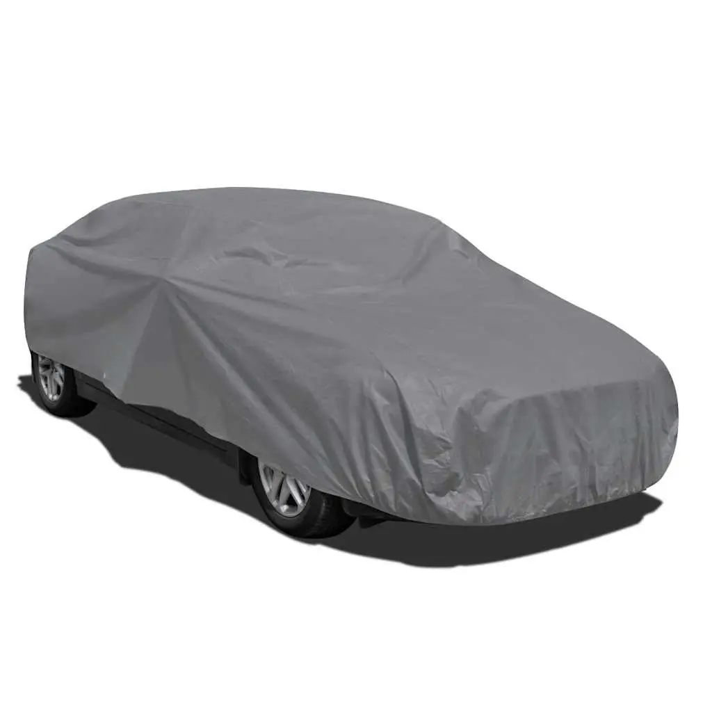 XXL Sedan Car Cover Nonwoven Fabric Grey Dust Protection Storage Shield