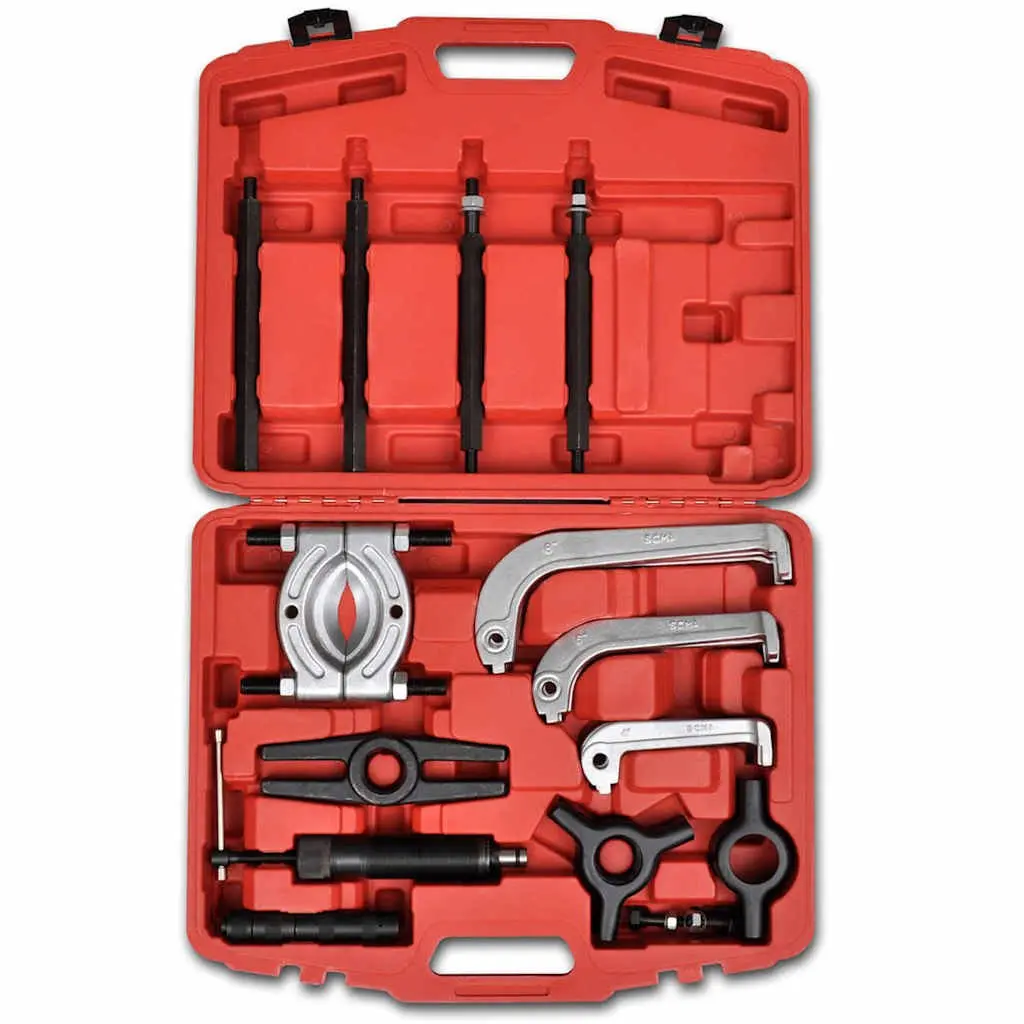 25 Piece Hydraulic Separator Tool Set for Mechanical Installation in Grey with Blow-Moulded Case