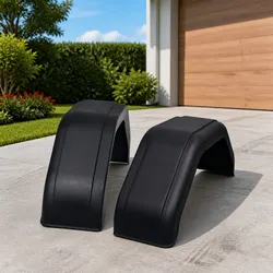 Black Mudguards for Trailer Wheels 200 x 680 mm
