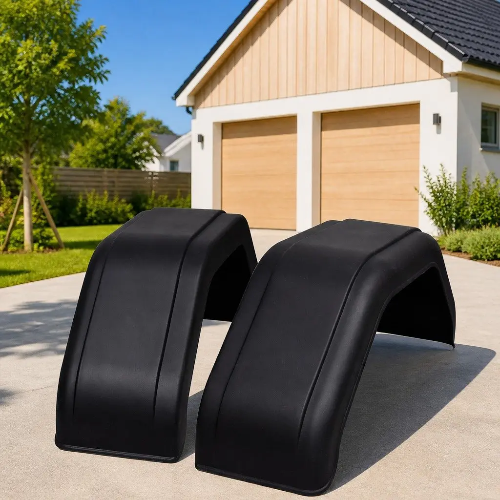 Mudguard Fender Set Black 220 x 760 mm Corrosion Resistant Impact Resistant