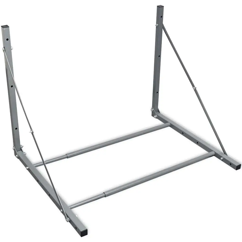Tyre Rack Wall Mounted Steel Adjustable 81-122cm Red Foldable Storage