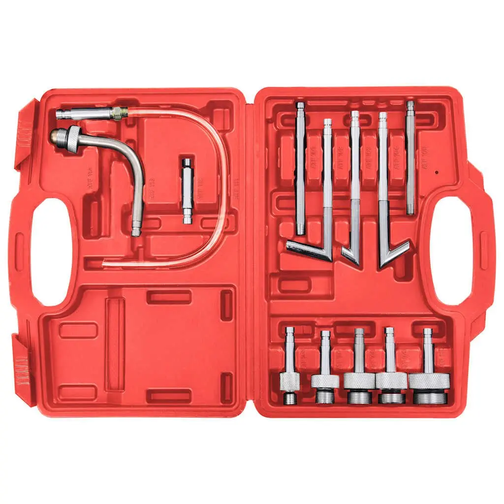 Manual Transmission Fluid Filler 7.5L Dispenser Kit White with 13 Adapters