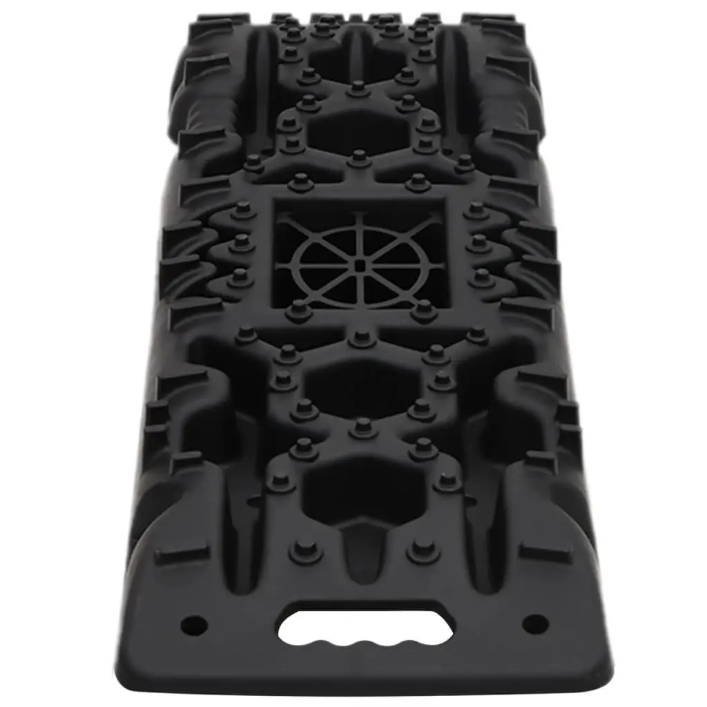 Traction Boards 2 pcs Black Recovery Tracks Off-Road Vehicle Wheel Grip Mat