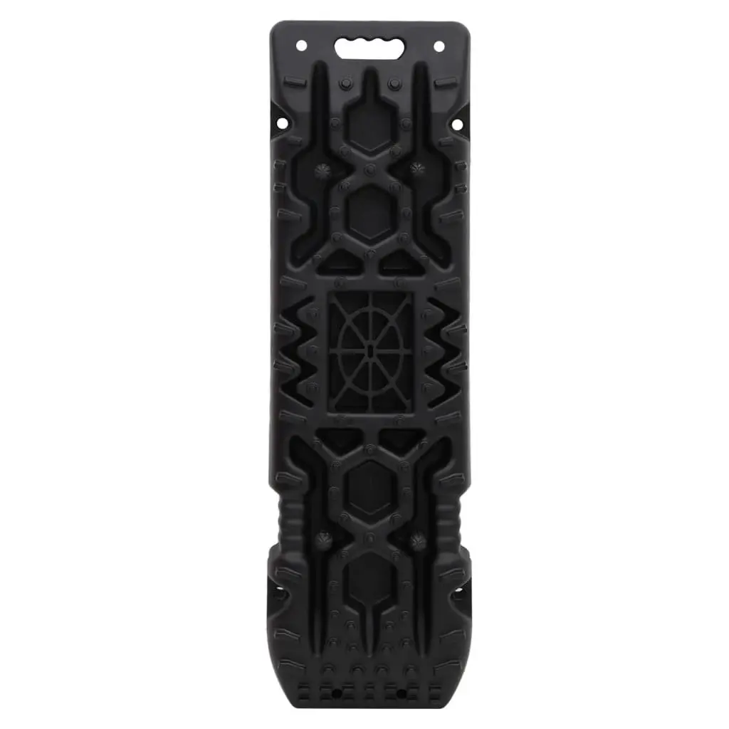 Traction Boards 2 pcs Black Recovery Tracks Off-Road Vehicle Wheel Grip Mat