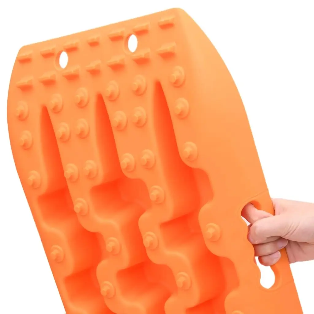 Traction Boards 2 Pieces Orange Recovery Nylon Off-Road Emergency Vehicle Track
