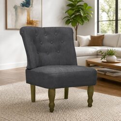 Practical Grey Fabric French Style Arm Chair for Living Rooms