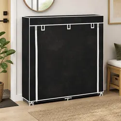 Versatile Black Shoe Cabinet: Perfect Storage Solution