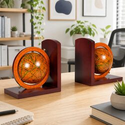 Functional Globe Bookends for Home and Office Use