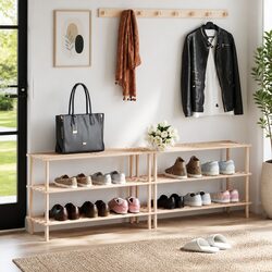 3-Tier Shoe Rack for Efficient Home Storage - 2 pcs