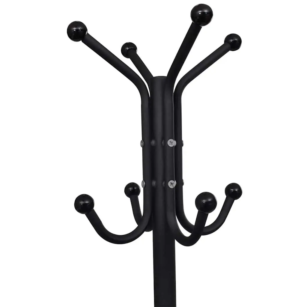 Metal Coat Stand Black Triangular Legs