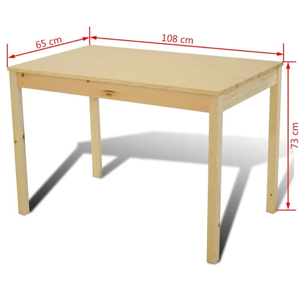 Wooden Dining Table Set with 4 Chairs Brown Kitchen Dining Furniture Design