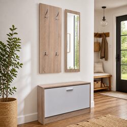 3-in-1 Wooden Storage Set: Practical Entryway Solutions