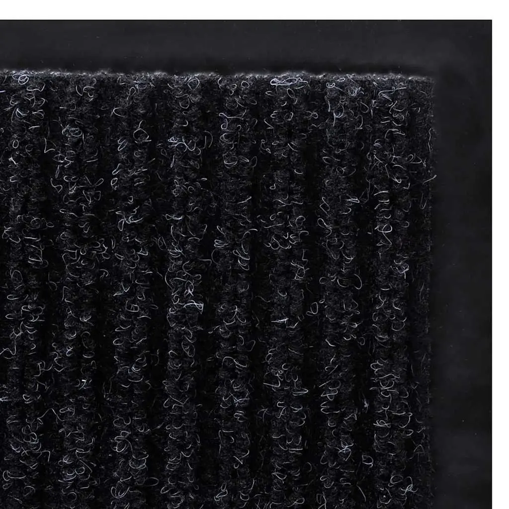 Door Mat Non-Slip PVC Backing 90 x 60 cm Black