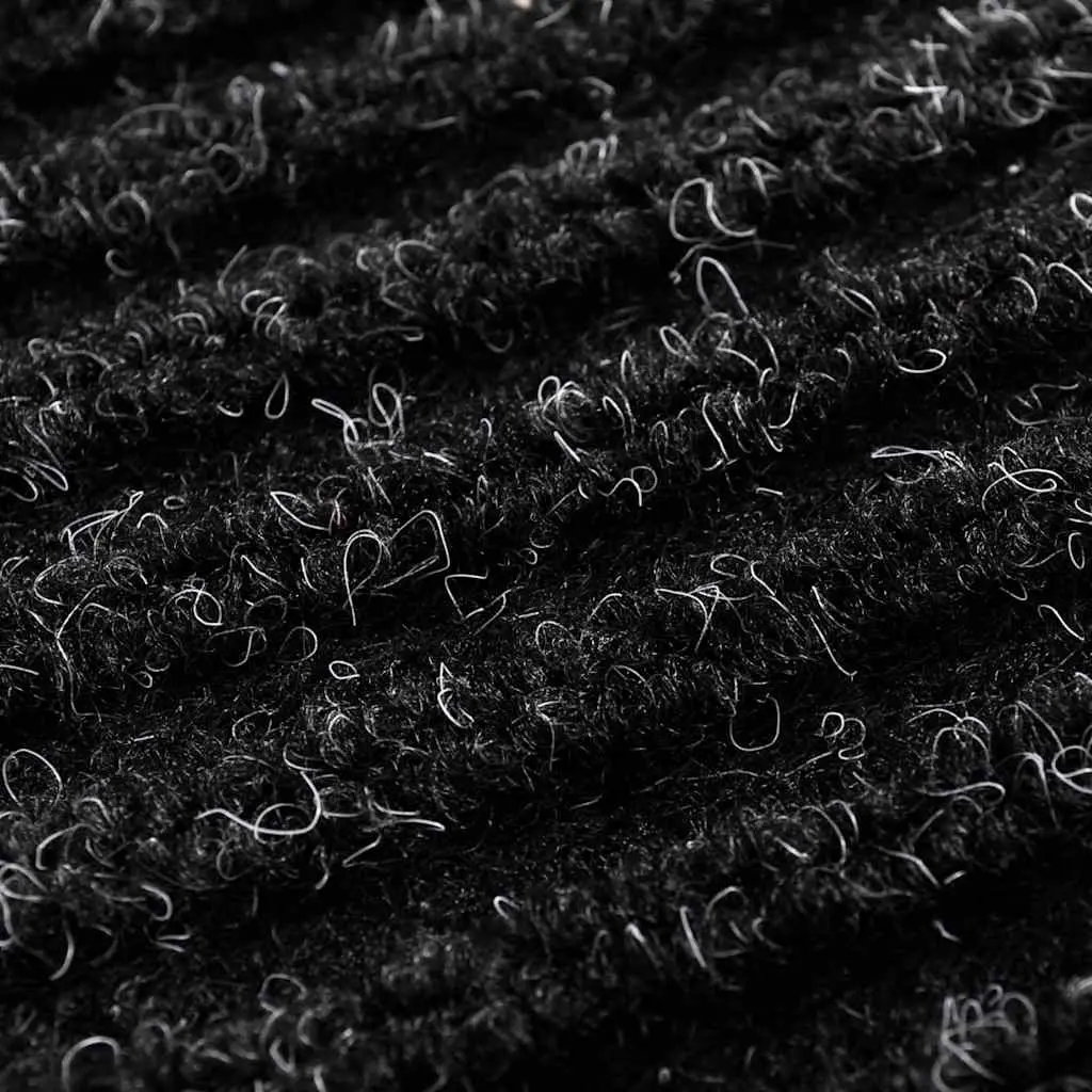 Door Mat Non-Slip PVC Backing 90 x 60 cm Black