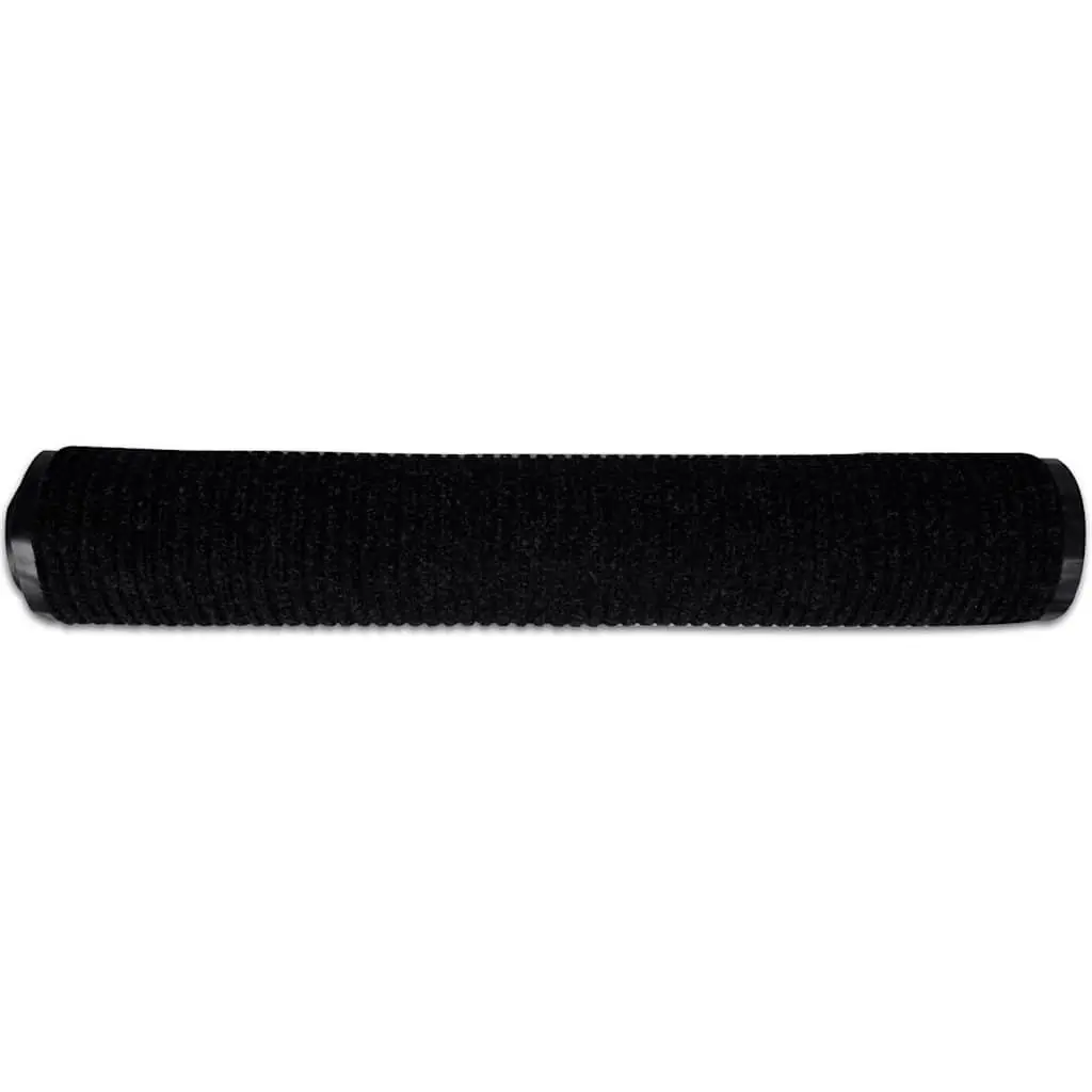 Door Mat PVC Non-Slip Backing 90 x 150 cm Black