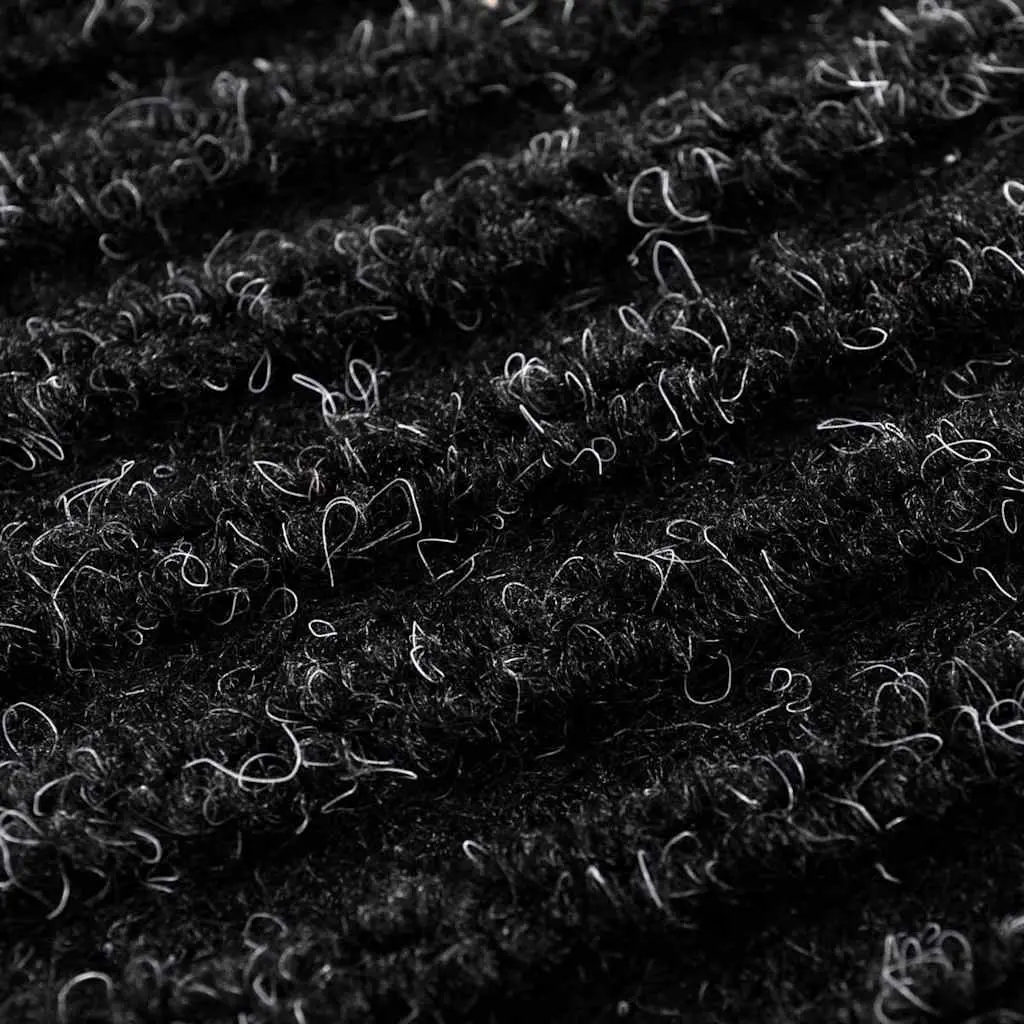 Door Mat PVC Non-Slip Backing 90 x 150 cm Black