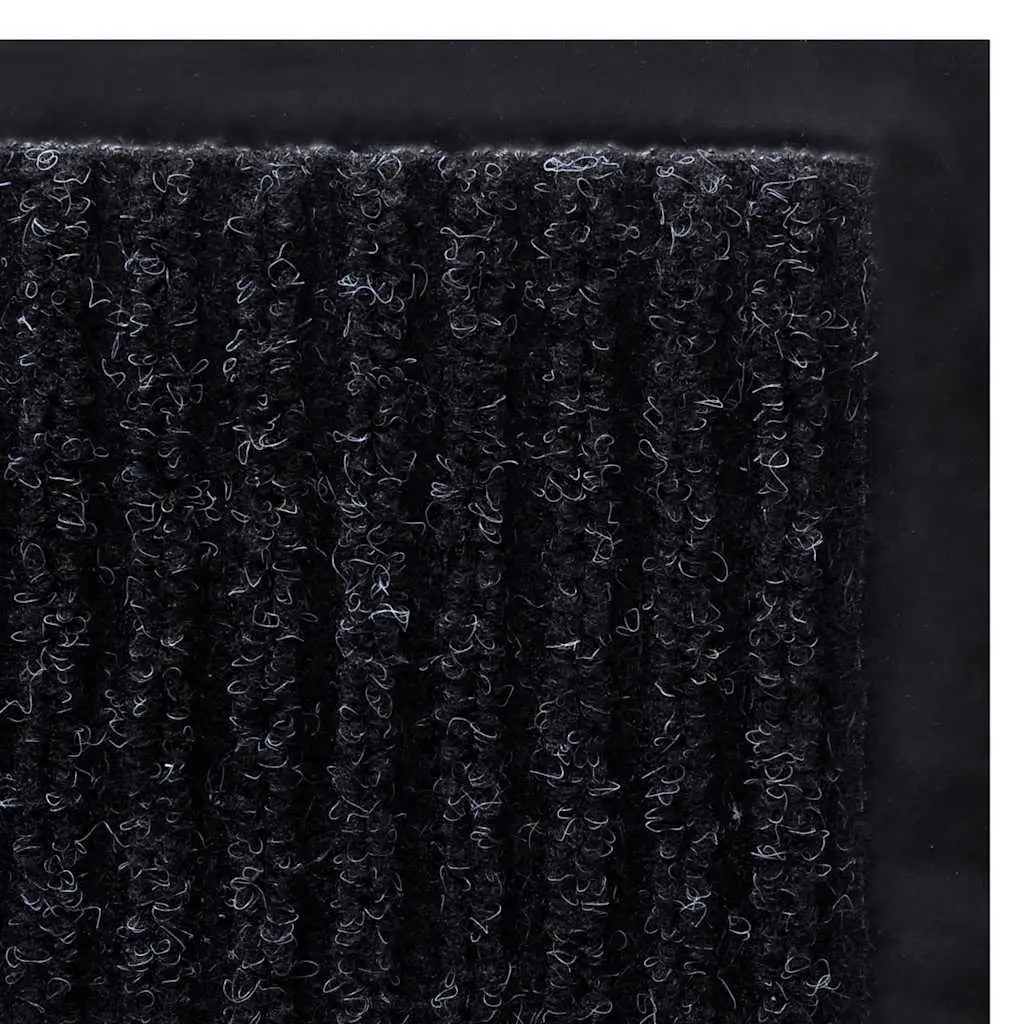 Door Mat Indoor Outdoor Non-Slip PVC Backing 120 x 180 cm Black