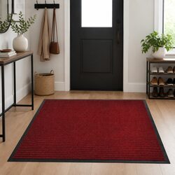 Practical 90 x 60 cm Red Non-Slip Door Mat