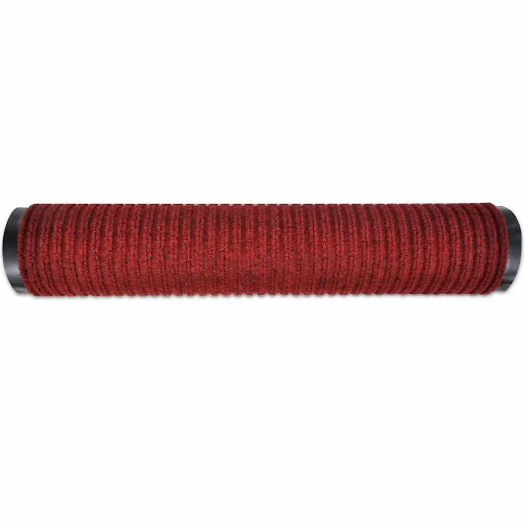 Door Mat PVC Non-Slip Backing 90 x 120 cm Red