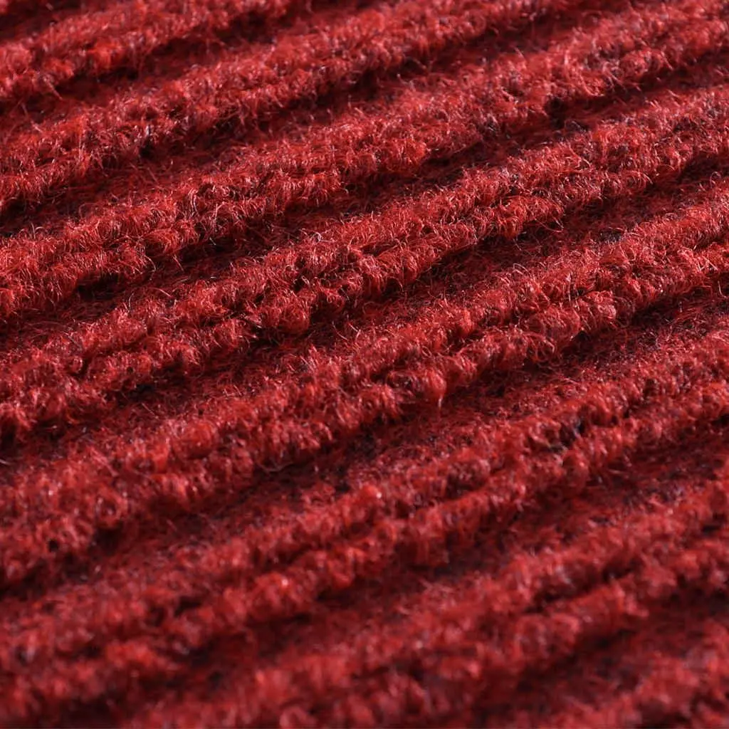 Door Mat PVC Non-Slip Backing 90 x 120 cm Red
