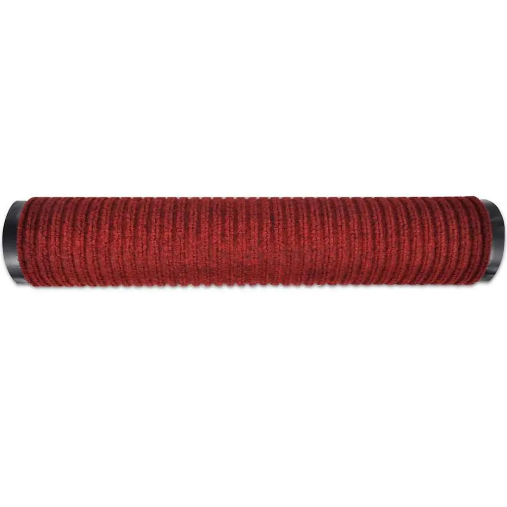 Door Mat PVC Non-Slip Backing 90 x 150 cm Red Indoor Outdoor Entrance Rug