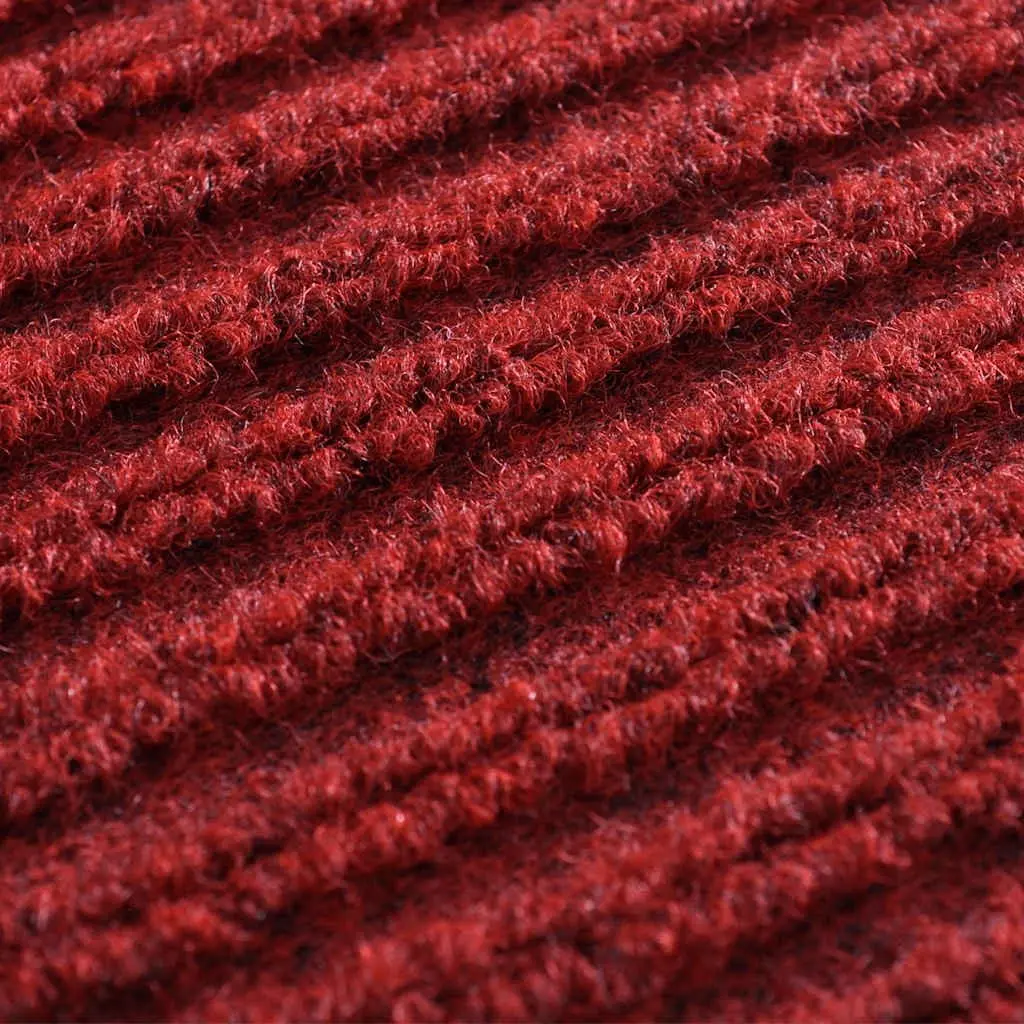 Door Mat PVC Non-Slip Backing 90 x 150 cm Red Indoor Outdoor Entrance Rug