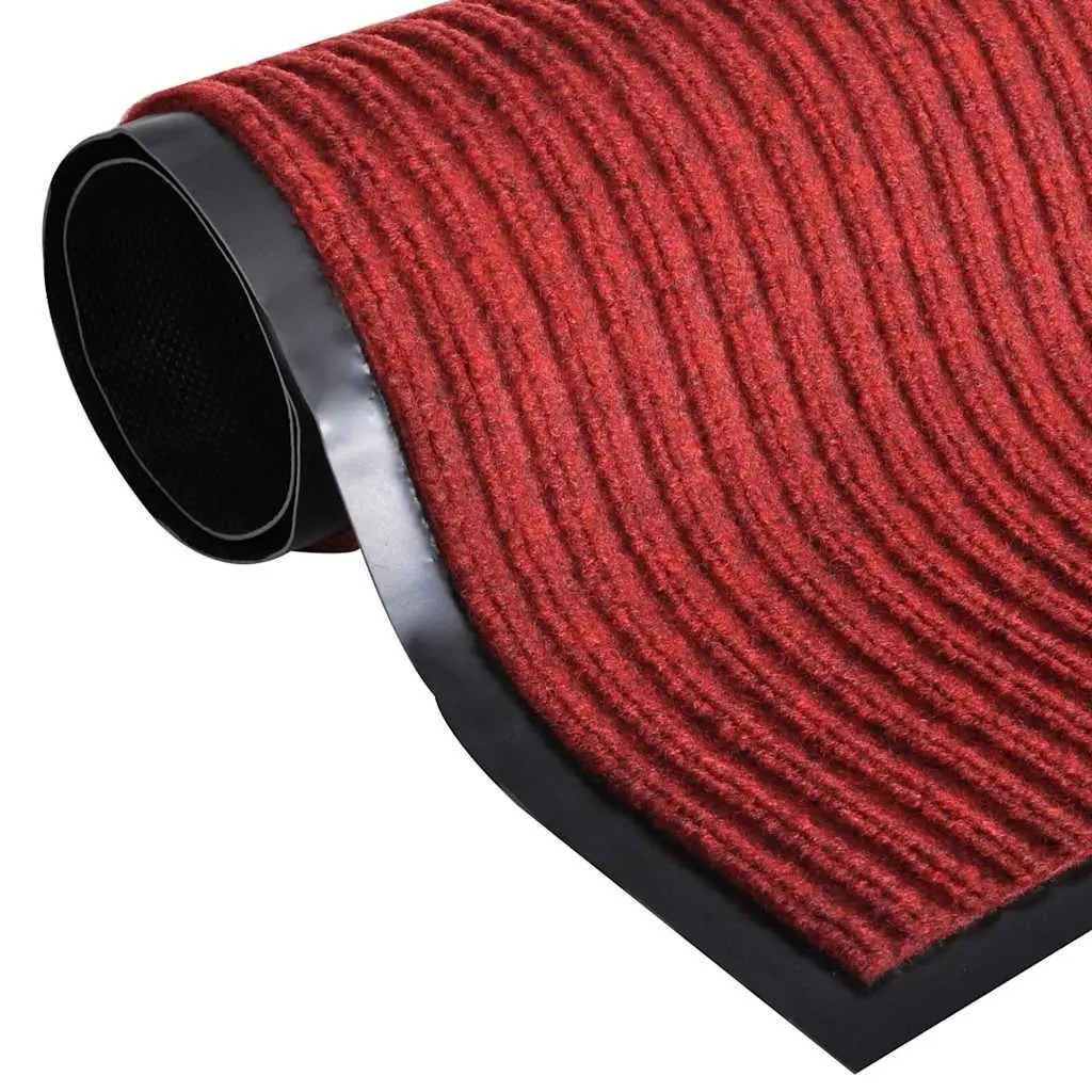 Door Mat Non-slip PVC Backing 120 x 180 cm Red