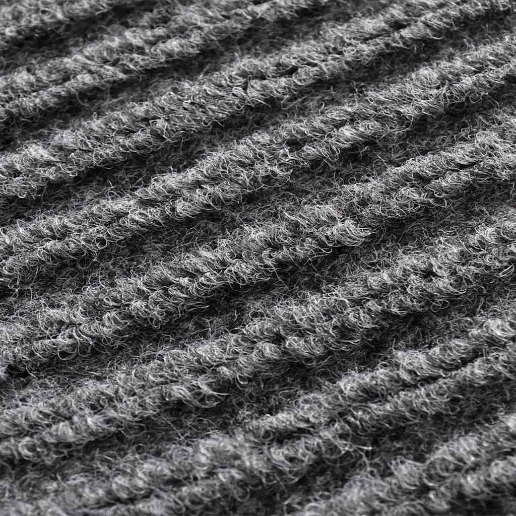 Grey Door Mat Non-Slip PVC Backing 90x150cm Indoor Outdoor Entrance Rug