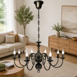Ideal Black Metal Chandelier for Your Home or Business