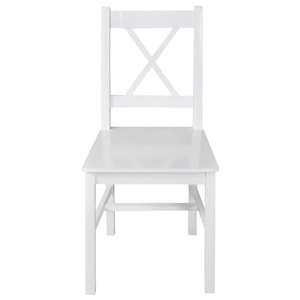 Dining Chairs Set 4 pcs White Kitchen Seating Ergonomic Design Smooth