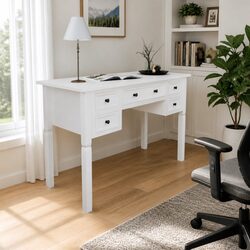Functional 5 Drawer Writing Desk for Office and Home