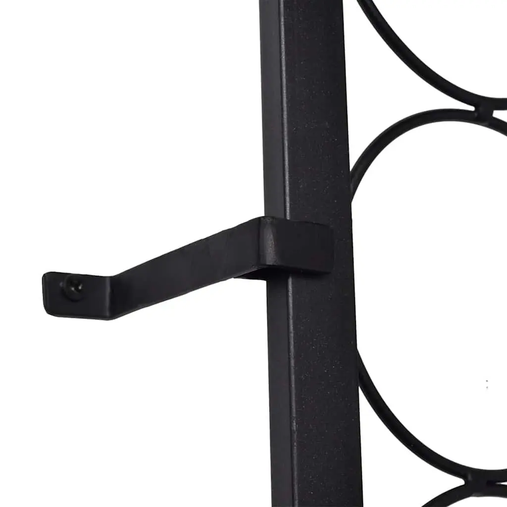 Wine Rack Wrought Iron Standing 108 Bottle Holder Black