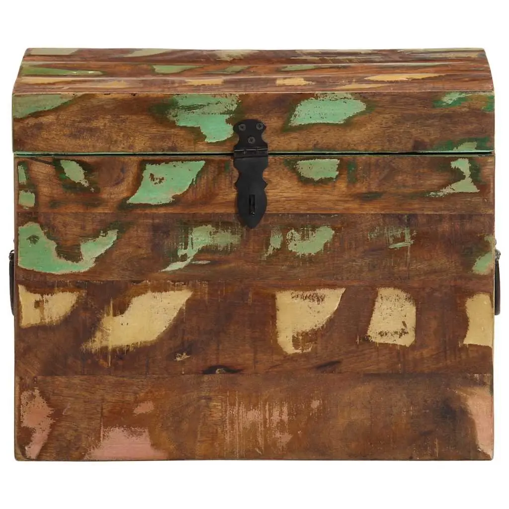 Reclaimed Wood Storage Box Antique Style Brown Large Home Furniture