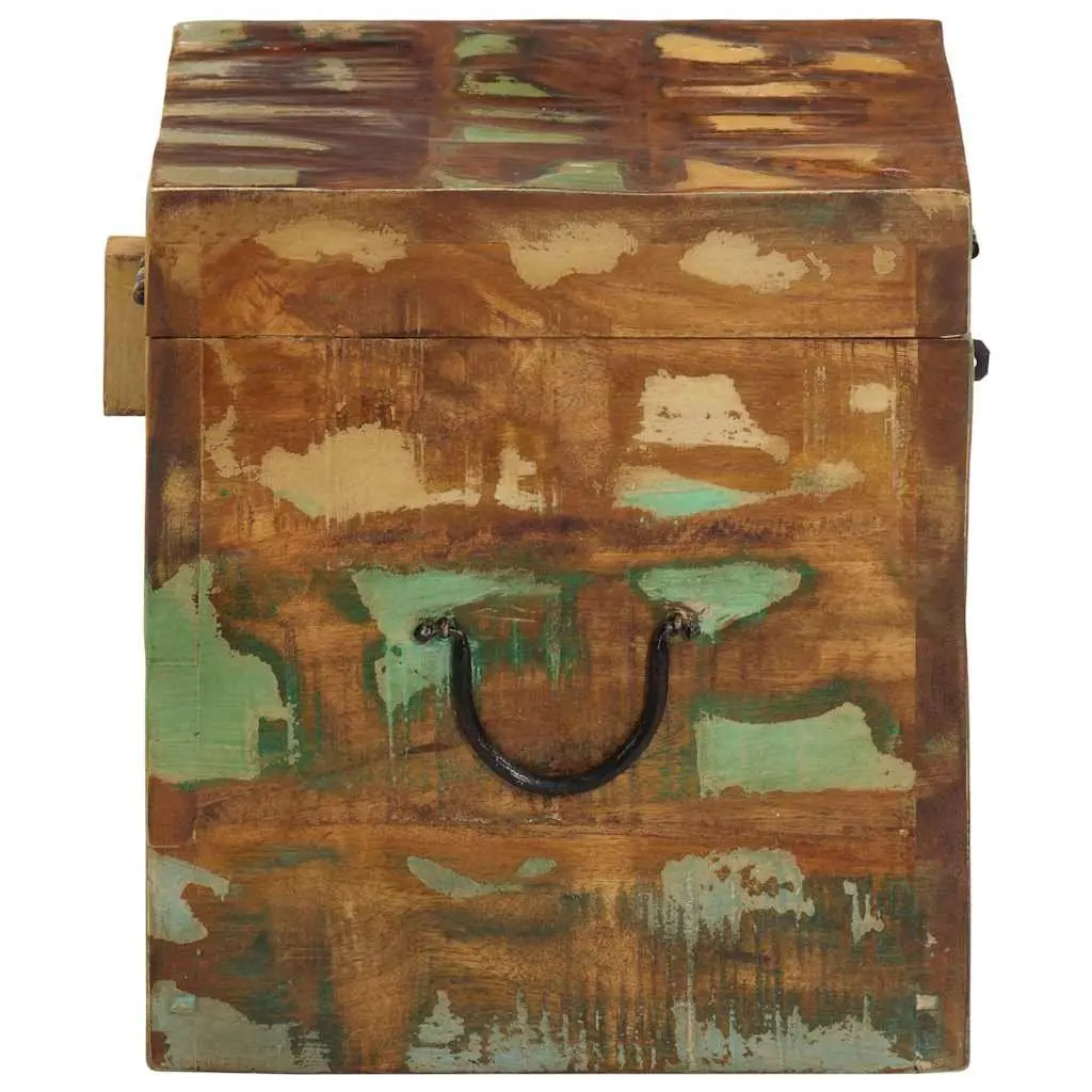 Reclaimed Wood Storage Box Antique Style Brown Large Home Furniture